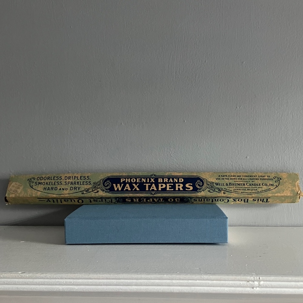 Vintage - Phoenix Brand Wax Tapers in Box - Will & Baumer Candle Co